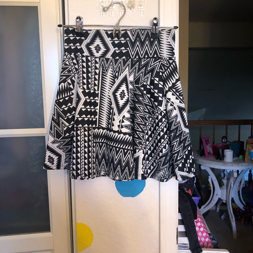 Patterned Skater Skirt